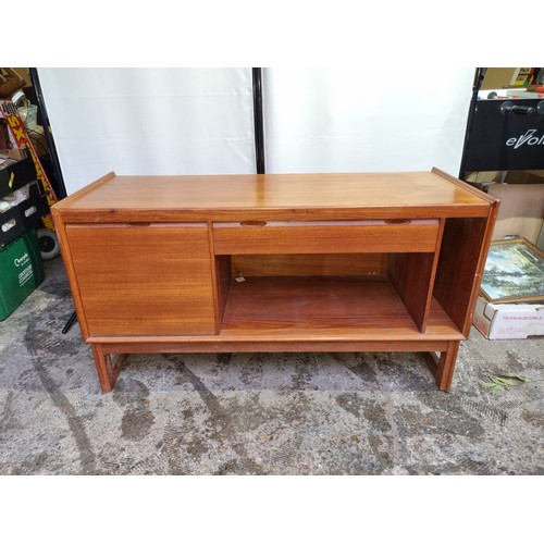 473 - Mid Century Teak Record/ Entertainment Cabinet Sideboard - 122cm x 45cm x 69cm