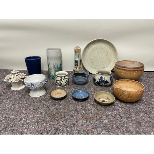 249 - Collection of various studio pottery