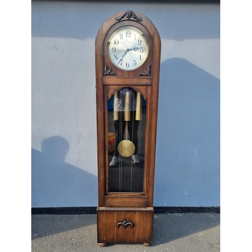 277 - Early 20th Century German Long Clock by Urgos - Triple Chime / Westminster / Whittington / St Michae... 