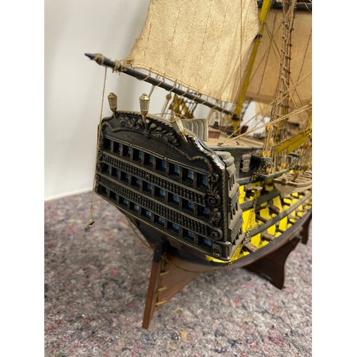 14 - Large Wooden Display Model of HMS Victory - looks in good order - 95cm x 75cm