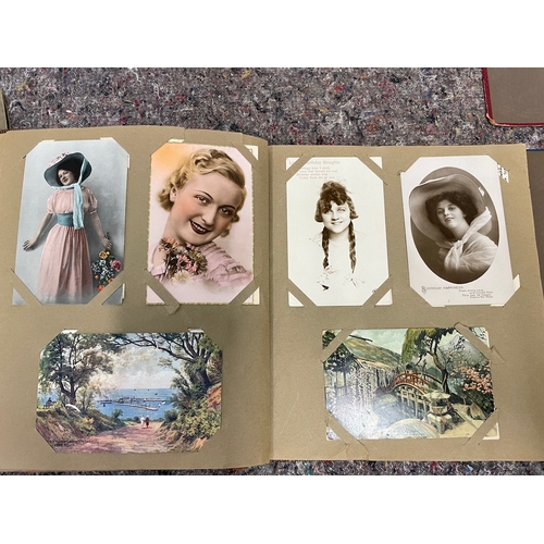 22 - 4 Antique albums of B&W / Aquatint Postcards from 1890-1930's a great varied collection from a priva... 