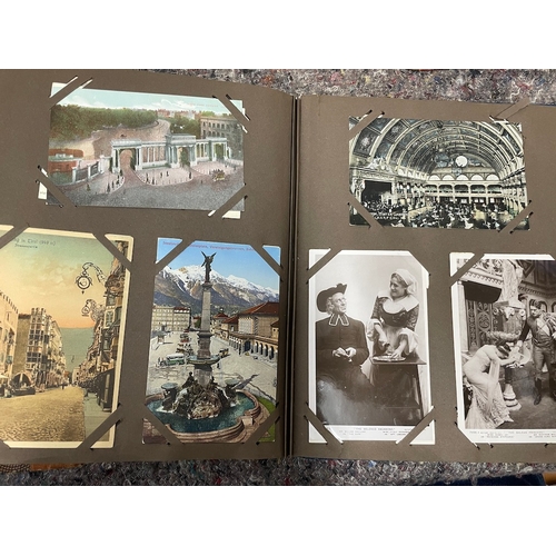 22 - 4 Antique albums of B&W / Aquatint Postcards from 1890-1930's a great varied collection from a priva... 