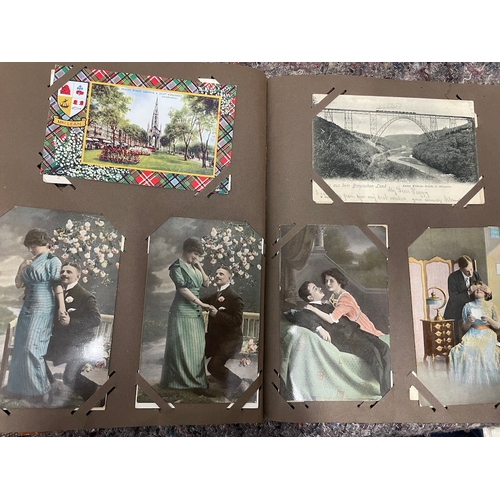 22 - 4 Antique albums of B&W / Aquatint Postcards from 1890-1930's a great varied collection from a priva... 