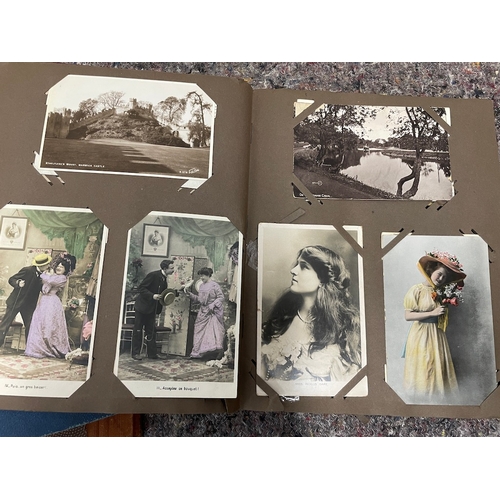 22 - 4 Antique albums of B&W / Aquatint Postcards from 1890-1930's a great varied collection from a priva... 