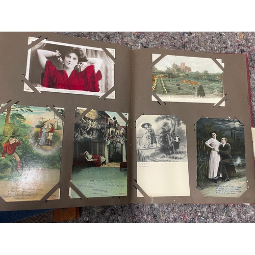 22 - 4 Antique albums of B&W / Aquatint Postcards from 1890-1930's a great varied collection from a priva... 