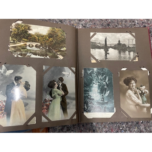 22 - 4 Antique albums of B&W / Aquatint Postcards from 1890-1930's a great varied collection from a priva... 