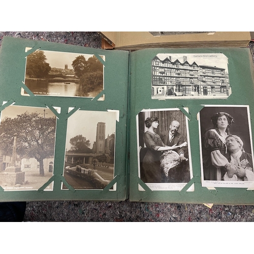 22 - 4 Antique albums of B&W / Aquatint Postcards from 1890-1930's a great varied collection from a priva... 