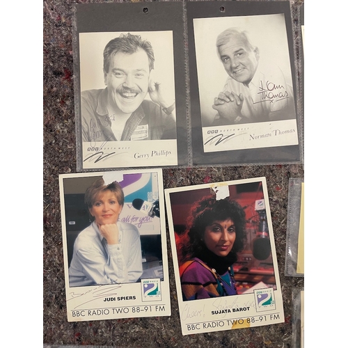 25 - Collection of hand signed TV personality photo cards + others