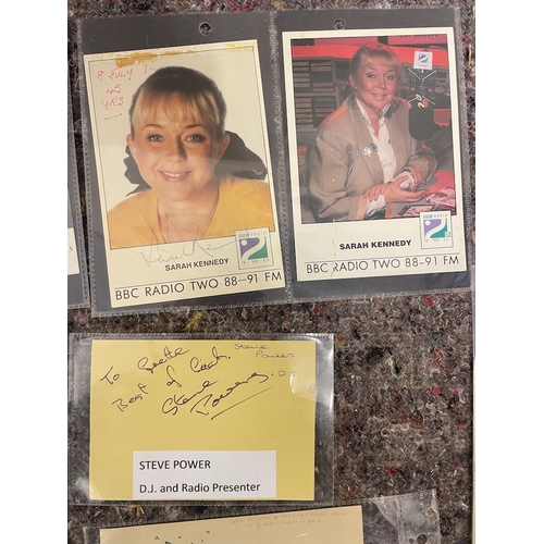 25 - Collection of hand signed TV personality photo cards + others