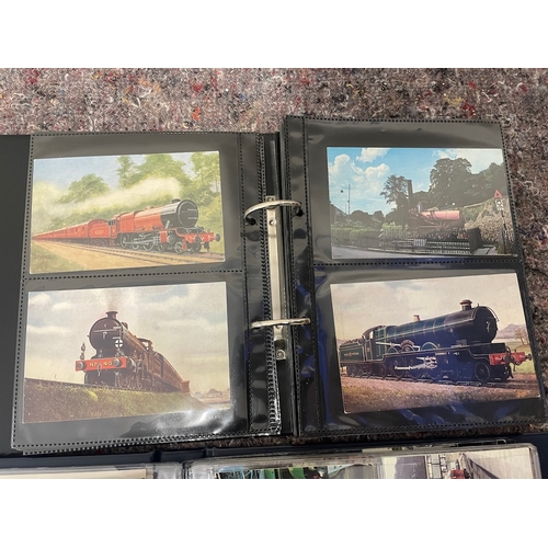 27 - 4 Albums of vintage 1950-80's Locomotive / Train Postcards