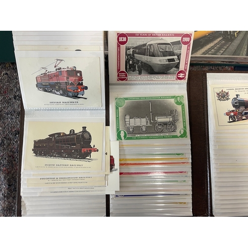 27 - 4 Albums of vintage 1950-80's Locomotive / Train Postcards