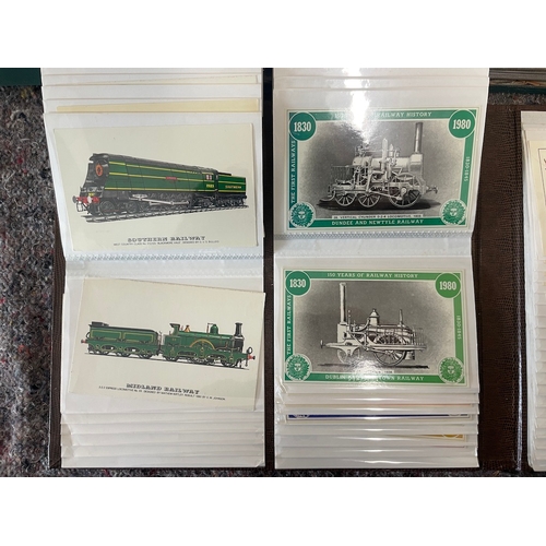 27 - 4 Albums of vintage 1950-80's Locomotive / Train Postcards