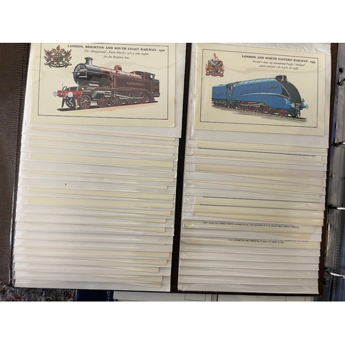 27 - 4 Albums of vintage 1950-80's Locomotive / Train Postcards