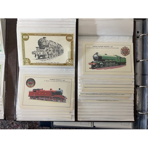 27 - 4 Albums of vintage 1950-80's Locomotive / Train Postcards