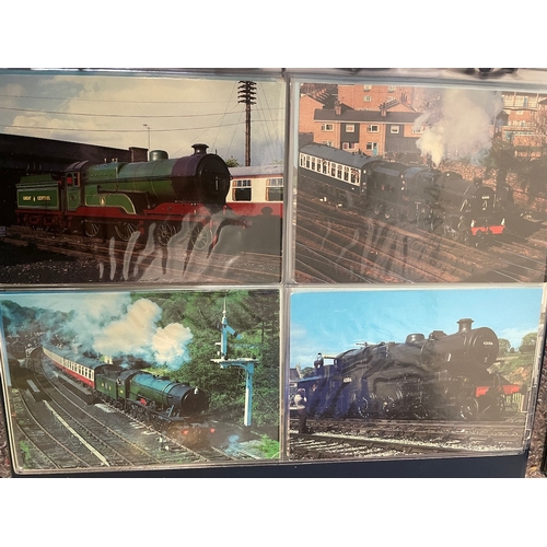 27 - 4 Albums of vintage 1950-80's Locomotive / Train Postcards