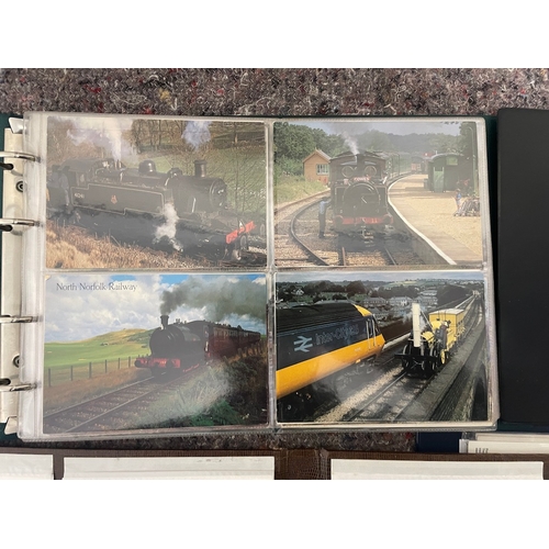 27 - 4 Albums of vintage 1950-80's Locomotive / Train Postcards