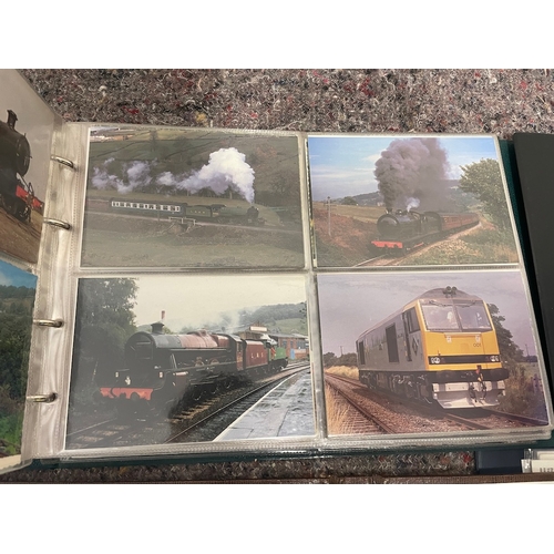 27 - 4 Albums of vintage 1950-80's Locomotive / Train Postcards