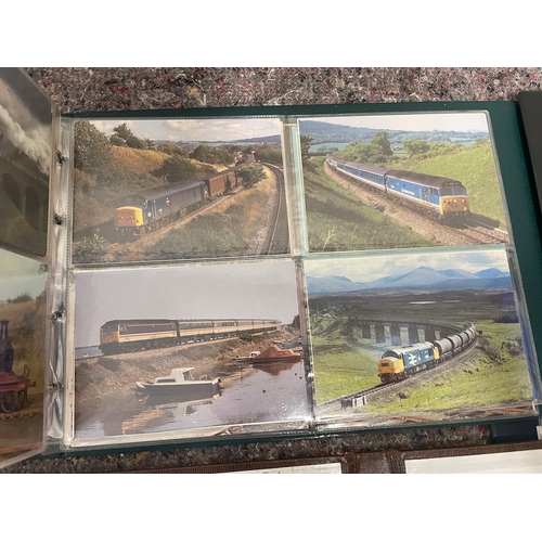 27 - 4 Albums of vintage 1950-80's Locomotive / Train Postcards