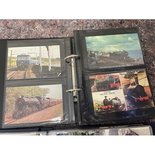 27 - 4 Albums of vintage 1950-80's Locomotive / Train Postcards