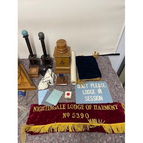 8 - Collection of vintage Masonic Lodge artefacts circa 1950/60's