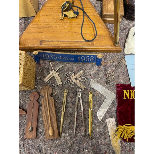 8 - Collection of vintage Masonic Lodge artefacts circa 1950/60's