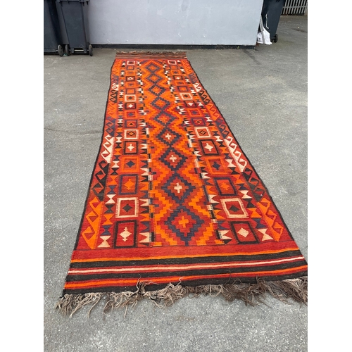 191 - Large vintage Kilim Rug / carpet approx 510cm x 140cm in very good order