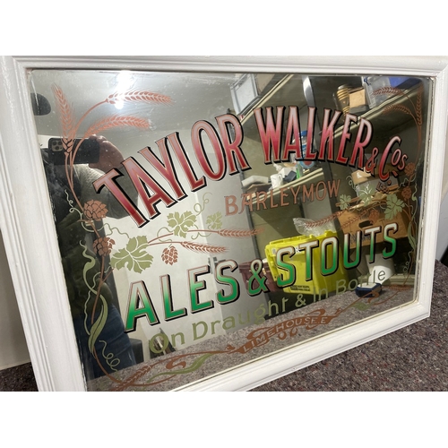 81 - Vintage Original Taylor Walker & Co Brewery / Pub Advertisement Mirror - 92cm x 67cm