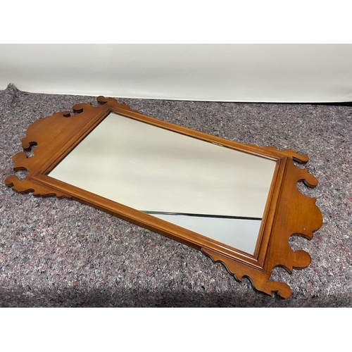 111 - Vintage reproduction Fretwork Single plate mirror c20th century -  93cm x 49cm