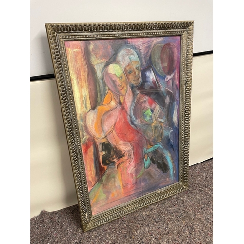 117 - Original glazed framed artwork by Howard Kimmel in pastel - 72cm x 103cm