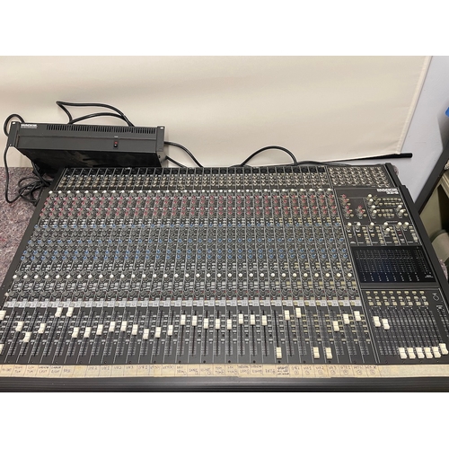 138 - Mackie 32 x 8 x B Bus Mixing Console with Mackie 220 watt power supply and cover - powers up ( this ... 