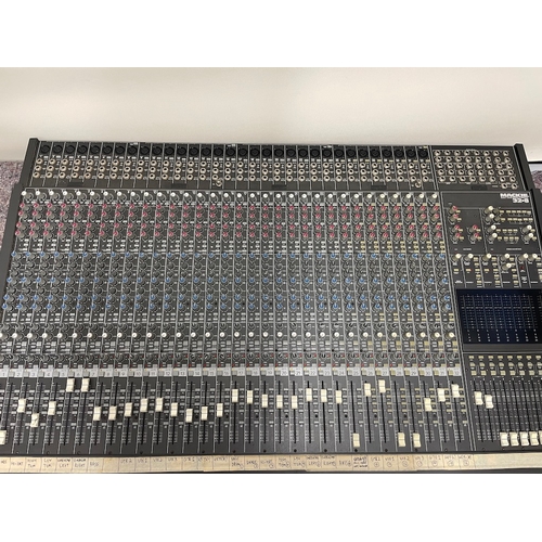 138 - Mackie 32 x 8 x B Bus Mixing Console with Mackie 220 watt power supply and cover - powers up ( this ... 