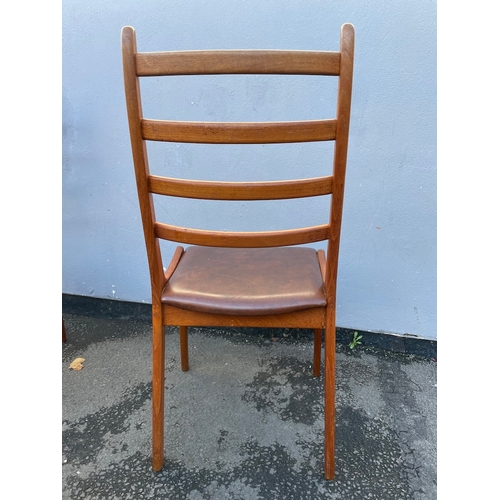 142 - Set of 6 vintage Danish high-back teak dining chairs by Korup Stolefabrik - in very good order - 1 s... 