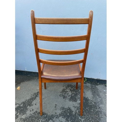 142 - Set of 6 vintage Danish high-back teak dining chairs by Korup Stolefabrik - in very good order - 1 s... 