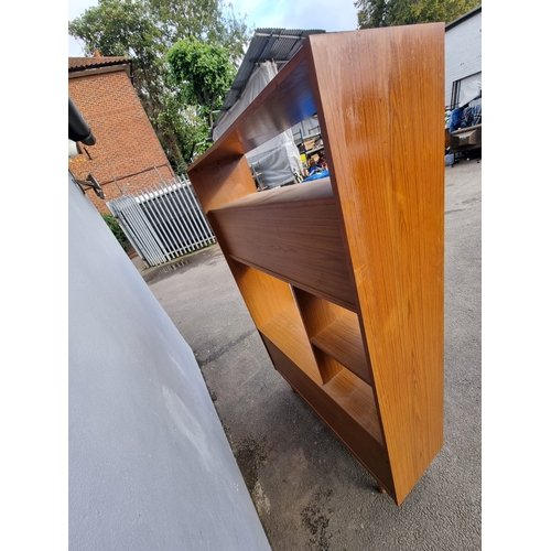 148 - Mid century room divider / display cabinet 106cm x 177cm - slight damage to top as shown