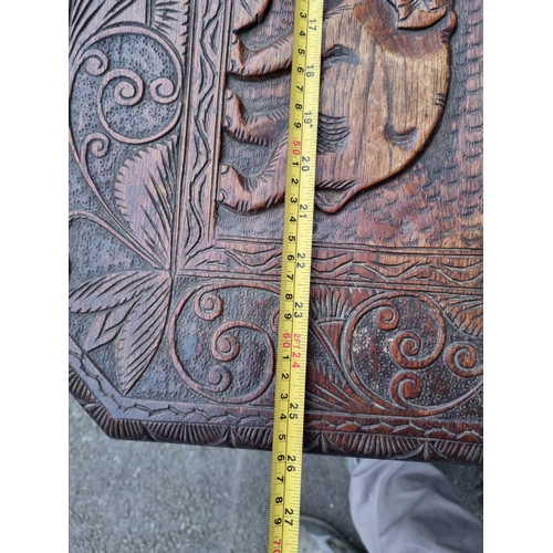 151 - Vintage Carved Indian Hardwood Side / Console Table - 65cm x 38cm x 66cm