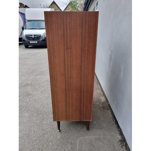 152 - Mid Century Teak G Plan Gentleman's Wardrobe - 94cm x 137cm x 46cm - ring handle needs reattaching