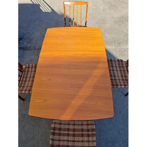 153 - Mid Century teak Dining Table + 4 chairs - 182cm x 88cm x 72cm