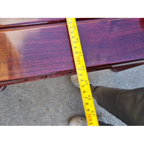 159 - Vintage Oriental Rosewood extendable dining table - in good order - 78cm x 112cm x 114cm + extended ... 