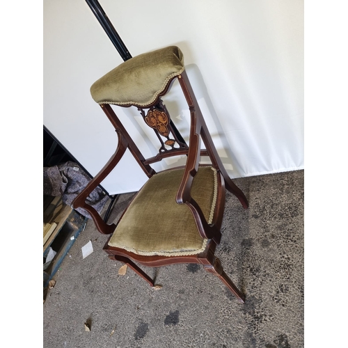 165 - Edwardian Mahogany Upholstered Armchair