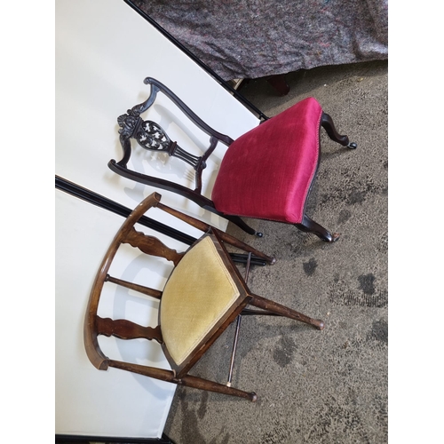 166 - Two antique occasional chairs