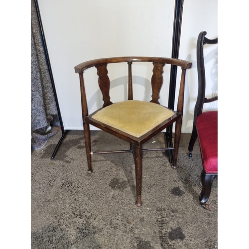 166 - Two antique occasional chairs