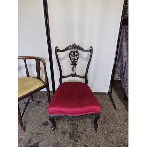 166 - Two antique occasional chairs