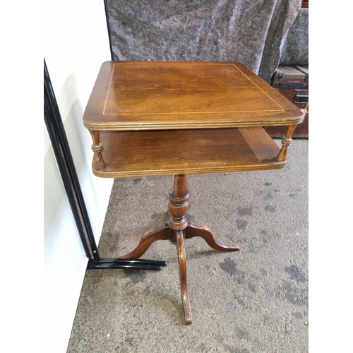 169 - Vintage mahogany lamp table - 43cm x 43cm x 70cm