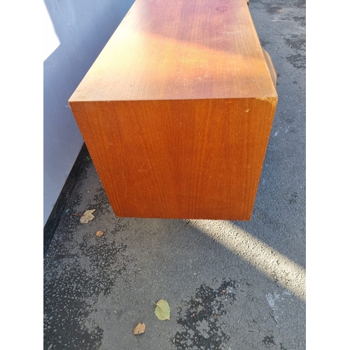 183 - Mid Century teak McIntosh Sideboard - scratches to side plus damage to door puller as shown - 200cm ... 