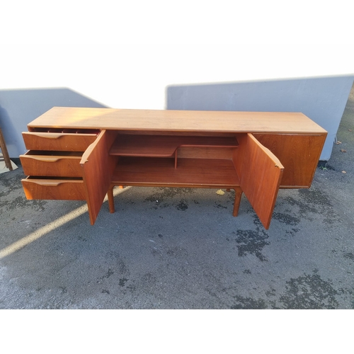 183 - Mid Century teak McIntosh Sideboard - scratches to side plus damage to door puller as shown - 200cm ... 