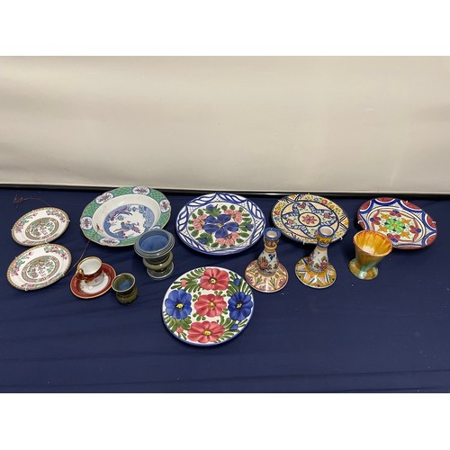 38 - Collection of various hand painted ceramics