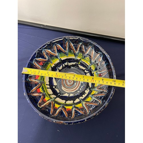 39 - Hand painted ceramic bowl signed