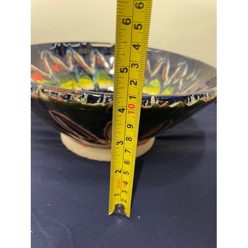 39 - Hand painted ceramic bowl signed