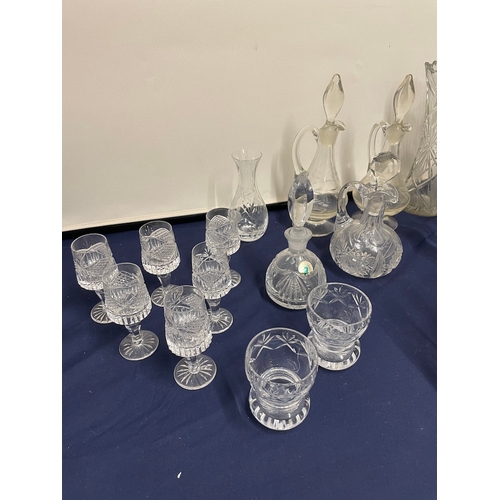 51 - Large Collection of Vintage Cut Crystal inc Bowls, goblets + others