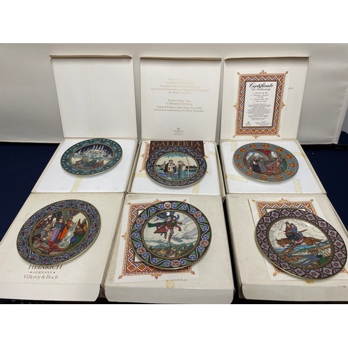 57 - Collection 6 boxed Henrich Germany Decorative plates 